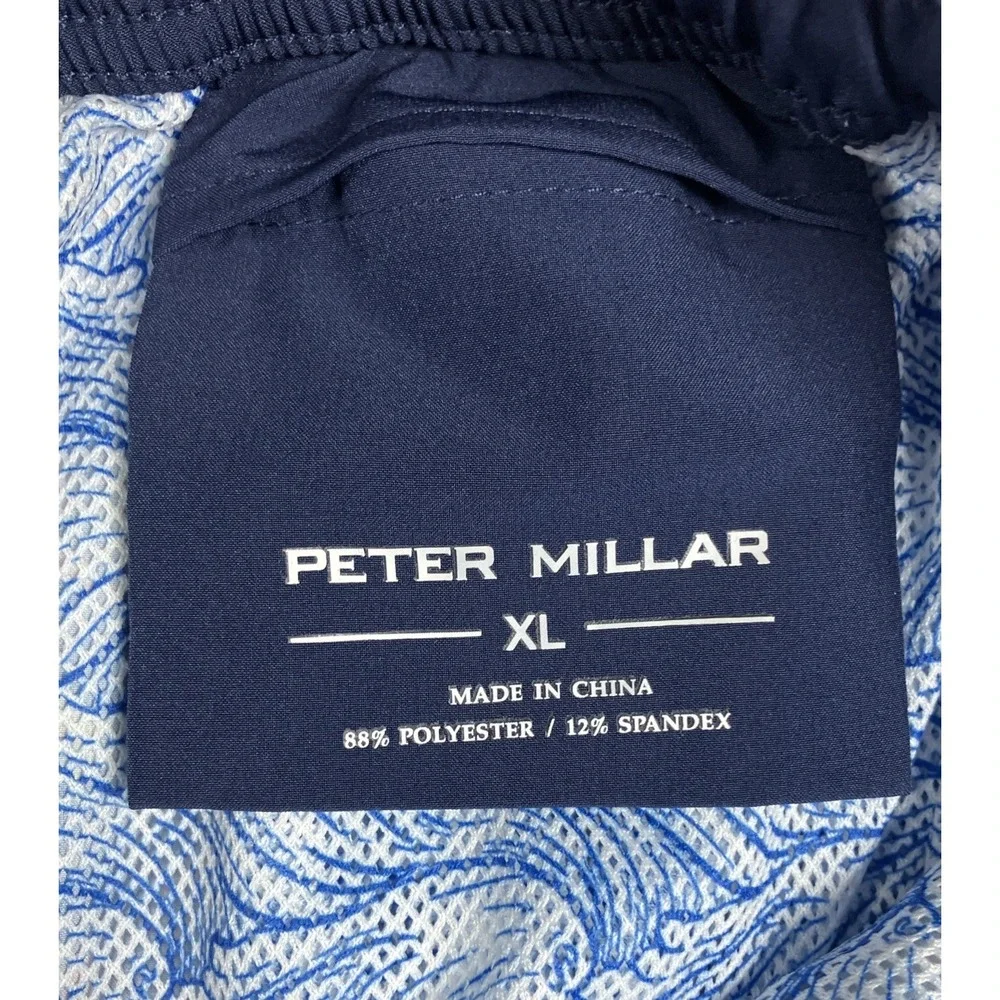 Peter Millar Swim Trunks‎ Men's XL Sunglasses Sports Car Helicopter Blue Print